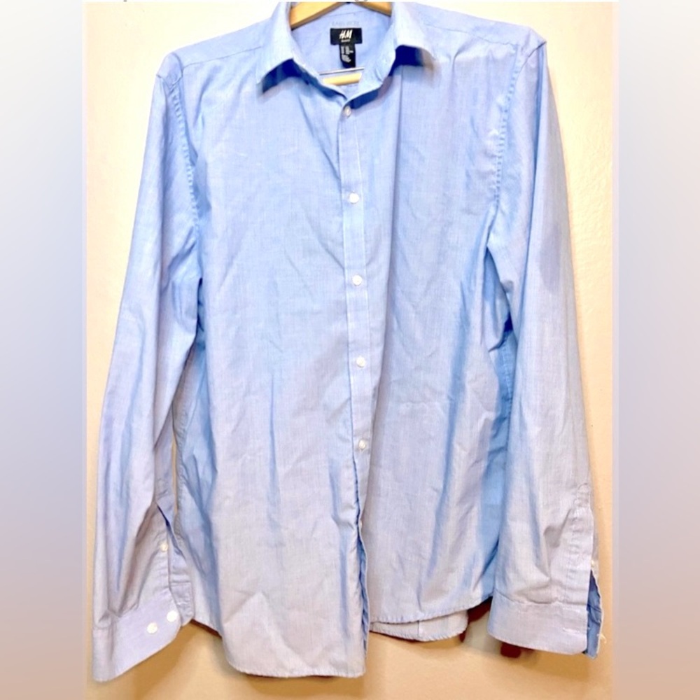 H&M Blue Casual Button Down Shirt
